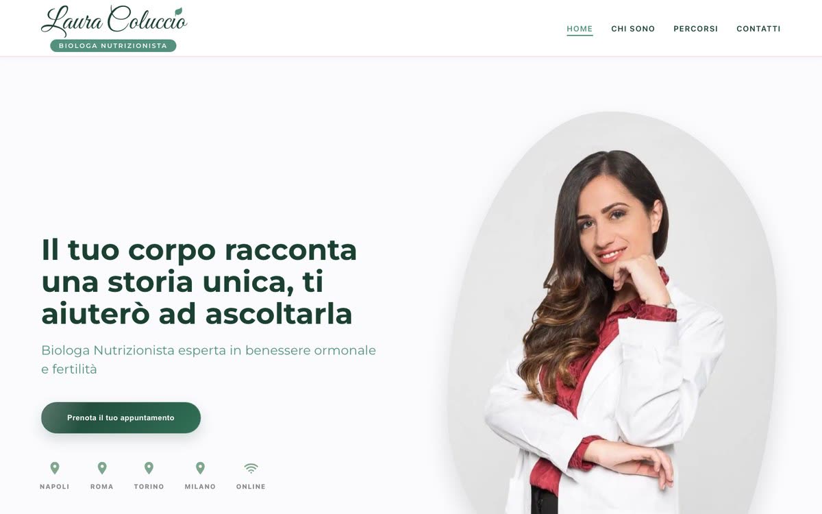 Il sito di Laura Coluccio